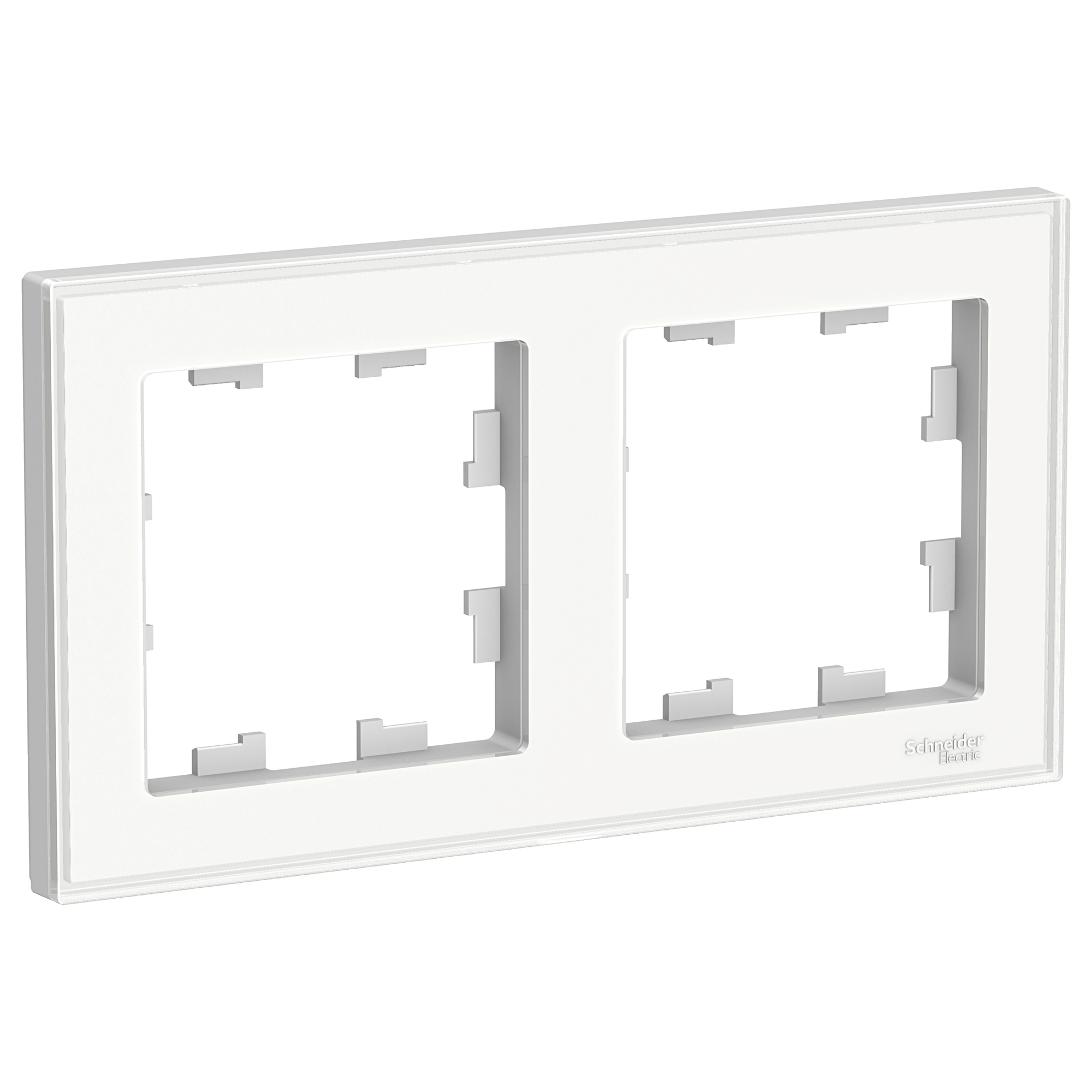 Рамка Schneider Electric AtlasDesign Art, 2-поста, прозрачный белый