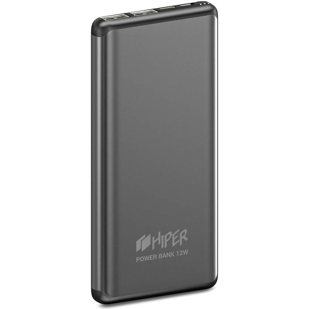 

Портативный аккумулятор (Powerbank) HIPER MS10000, 10000mAh, 2xUSB, 2.4A, серый, MS10000