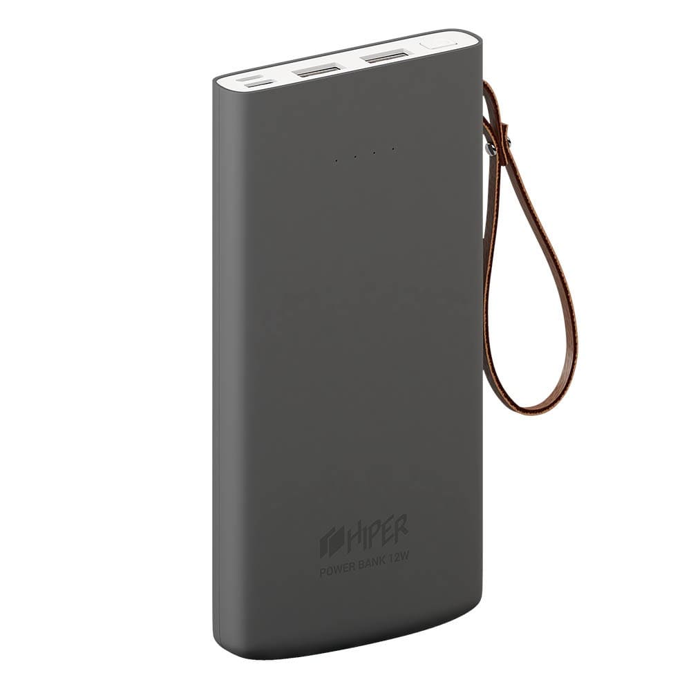

Портативный аккумулятор (Powerbank) HIPER Travel10k, 10000mAh, 2xUSB, 2.4A, серый, Travel10k