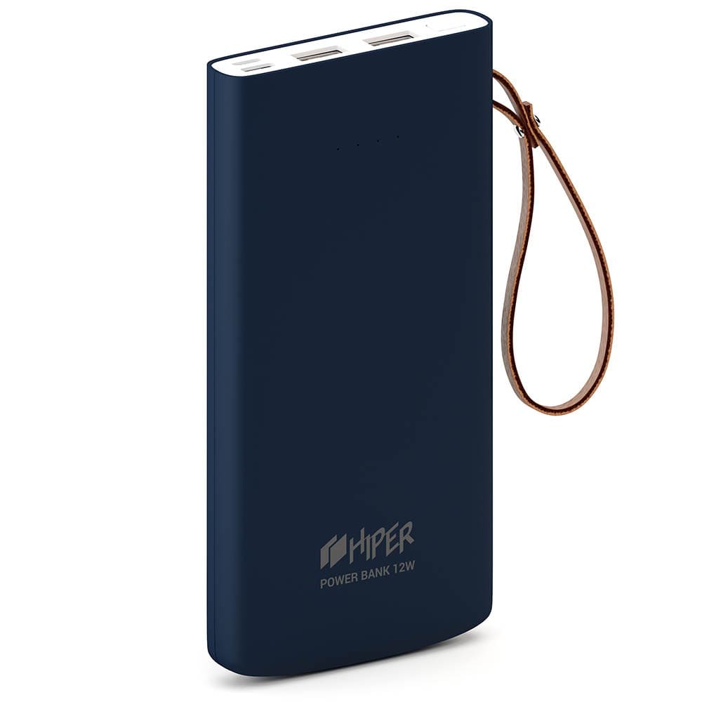 

Портативный аккумулятор (Powerbank) HIPER Travel10k, 10000mAh, 2xUSB, 2.4A, синий, Travel10k