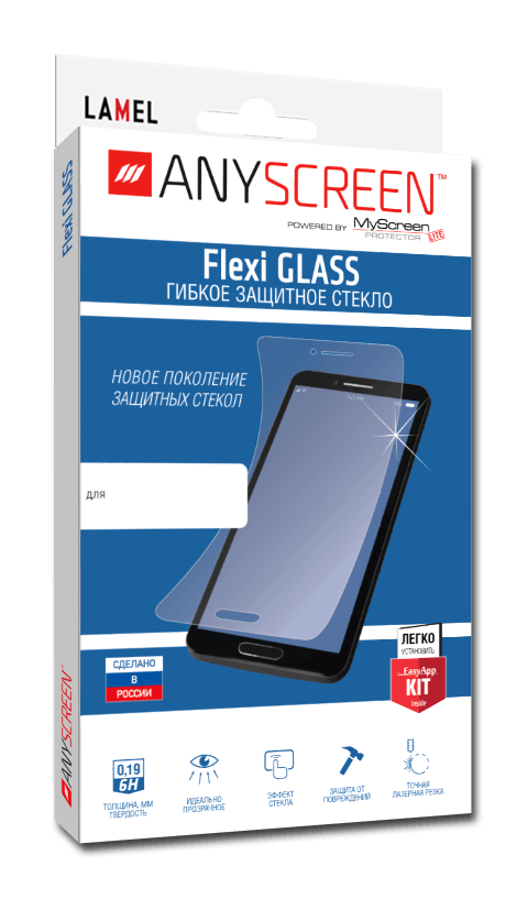 

Защитное стекло Lamel для экрана смартфона Samsung A8S, гибридное (401097)