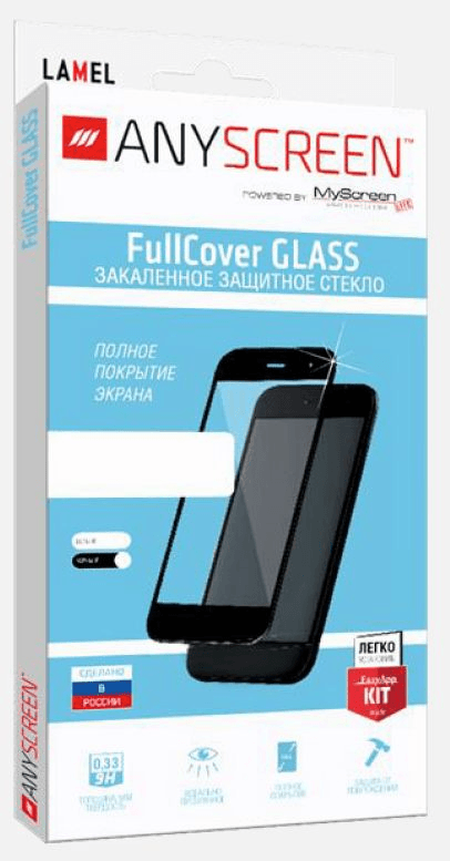 Защитное стекло Lamel для экрана смартфона Huawei Honor 9 Lite, FullScreen, гибридное, черная рамка (300148)