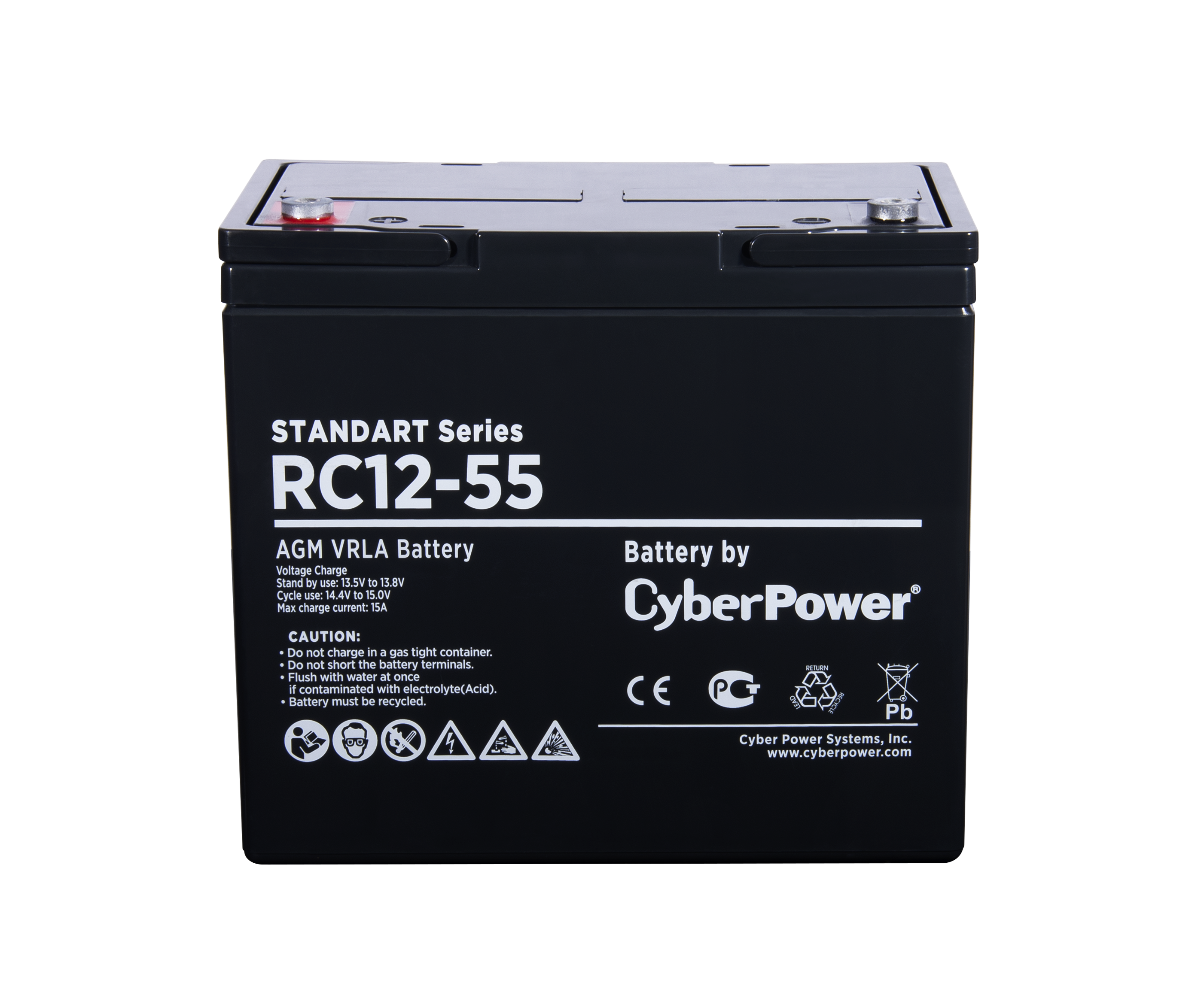 

Аккумуляторная батарея для ИБП CyberPower RC 12-55, 12V, 55Ah, RC 12-55