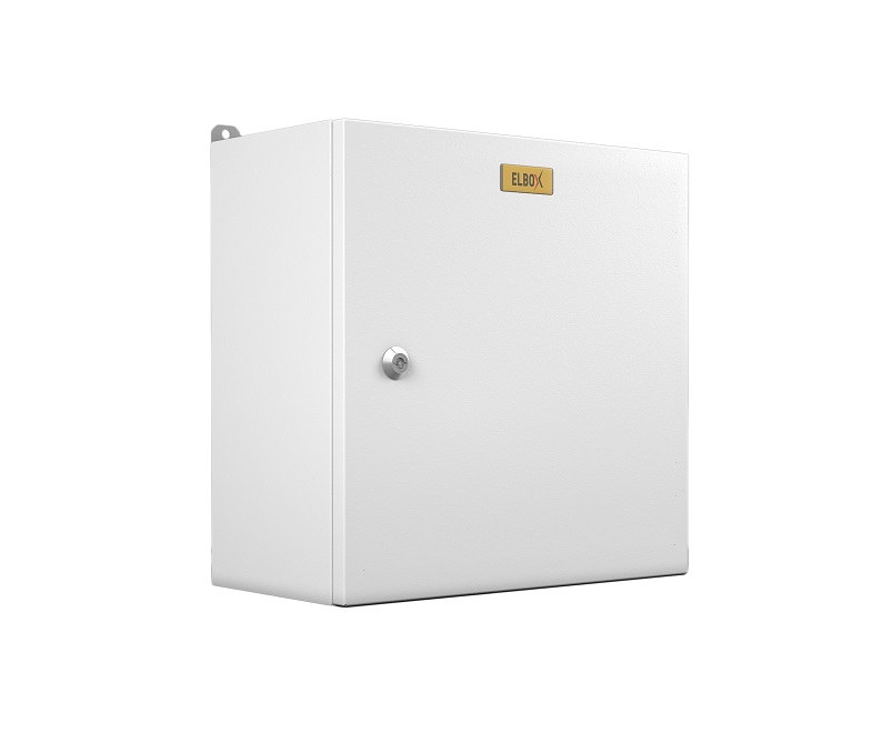Шкаф настенный Elbox EMW EMW-300.400.210-1-IP66, 300x400x210 (195мм), дверь металл, замок, IP66, нагрузка до 50кг, серый, в сборе (30550344704)