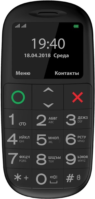 

Мобильный телефон VERTEX C312 1.77", 128x160 TN, BT 1xCam, 2-Sim, 800mAh, с большими кнопками, micro-USB, черный (C312-BCK), C312