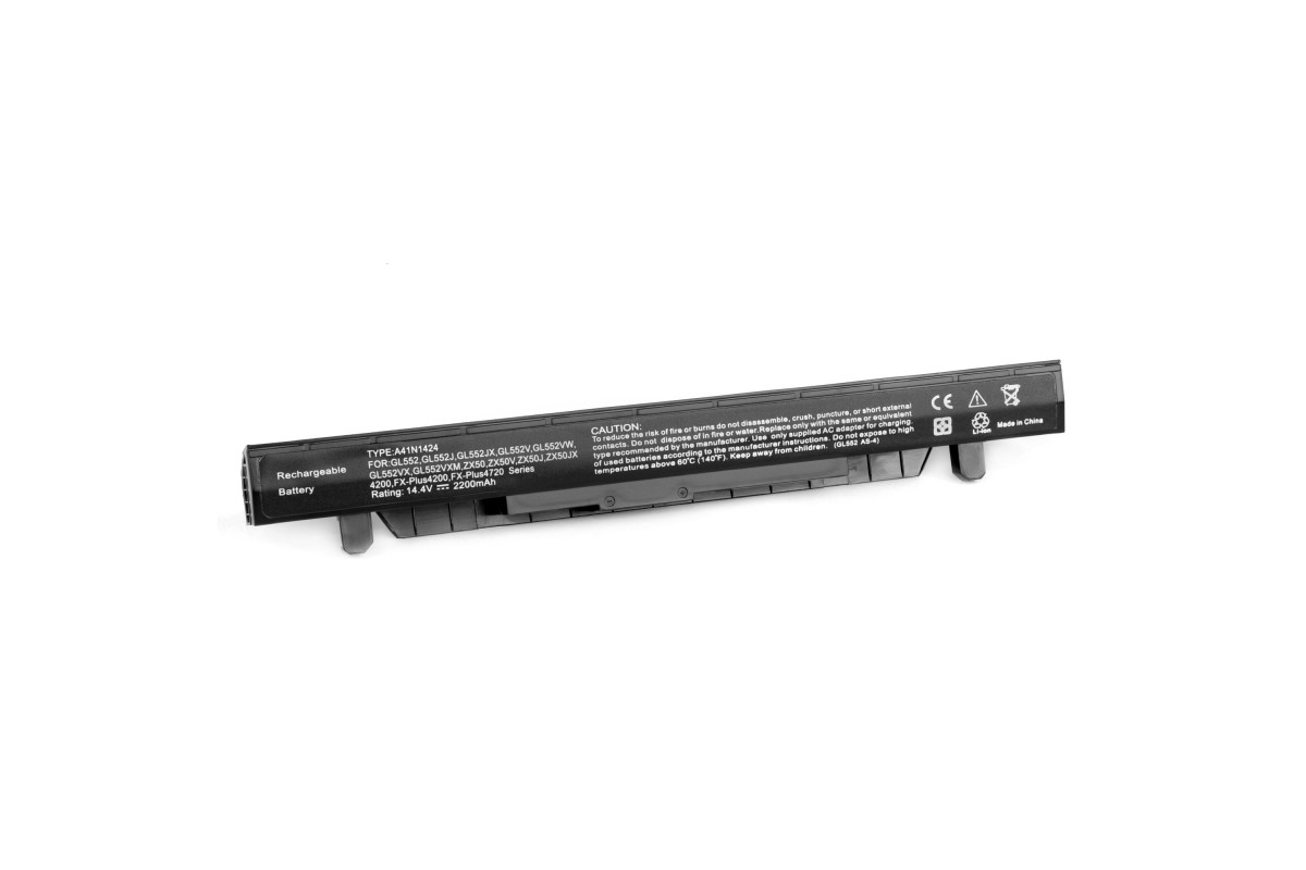 Аккумуляторная батарея для Asus GL552, A41N1424, 14.4V, 2200mAh, черный (GL552)