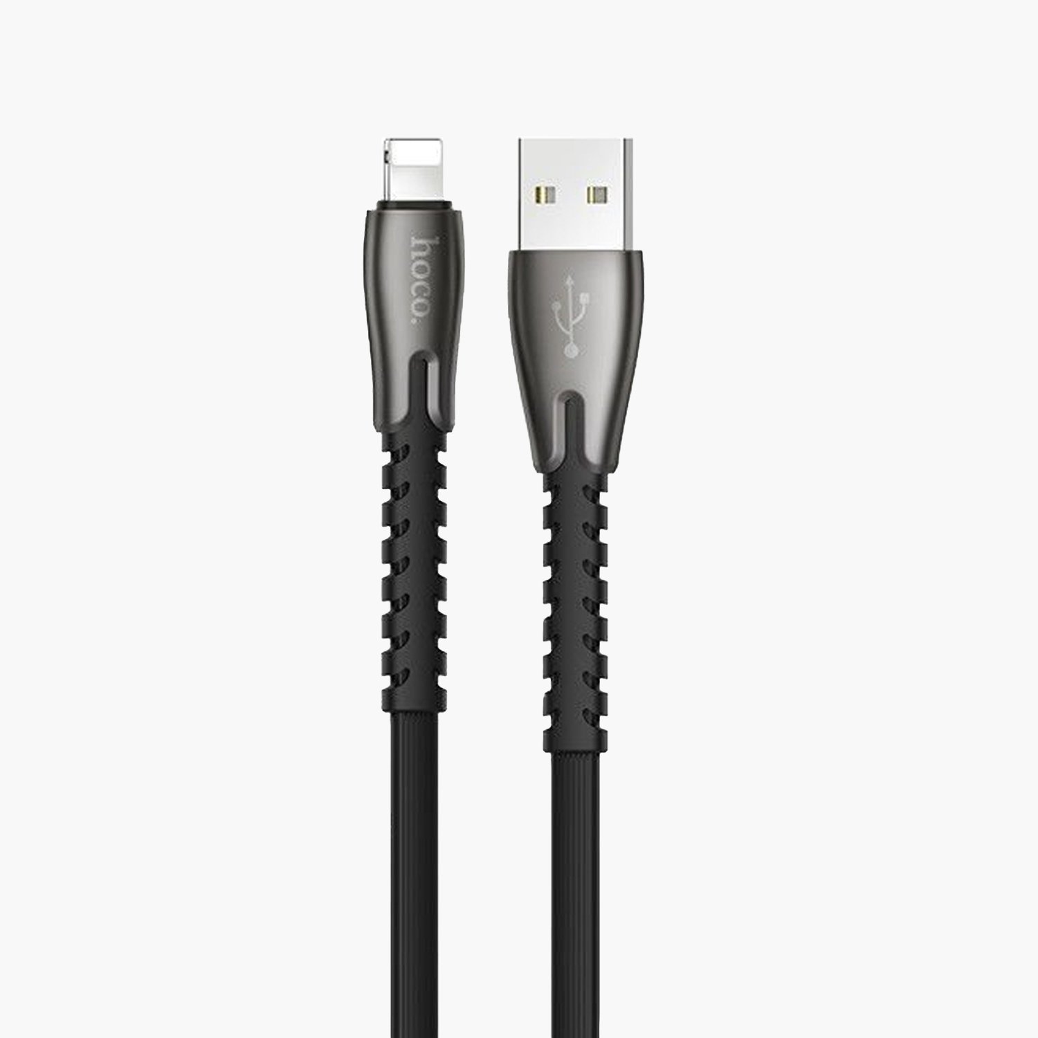 

Кабель USB-Lightning 8-pin, плоский, 2.4A, 1.2м, черный HOCO U58 (109054), U58