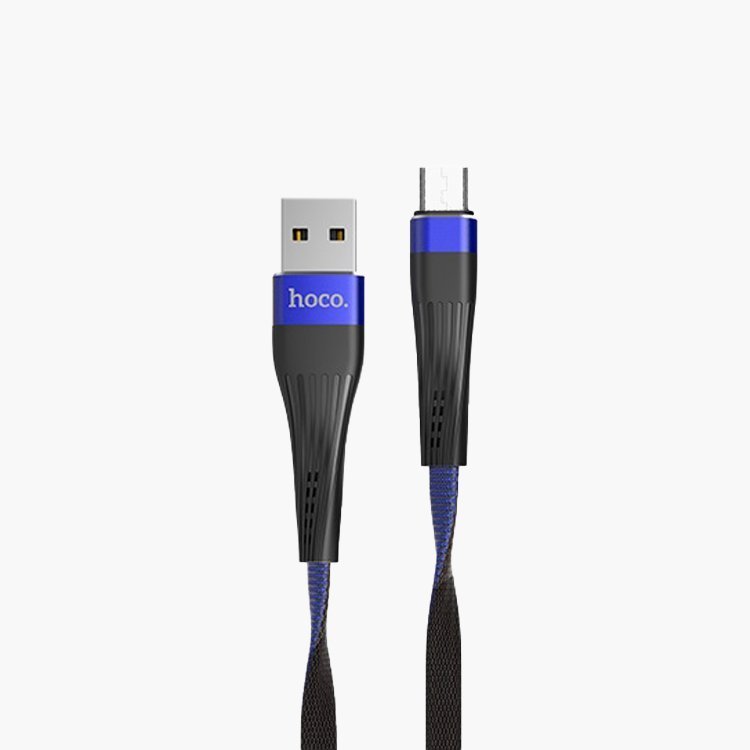 

Кабель USB-microUSB , HOCO, U39 Slender для HTC/Samsung, 1.2м, синий/черный (92750), Черный/синий, U39