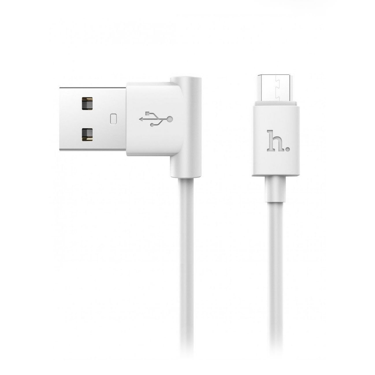 

Кабель USB-Micro USB, угловой, 2.1A, 1.2м, белый HOCO UMP10 (73276), UMP10