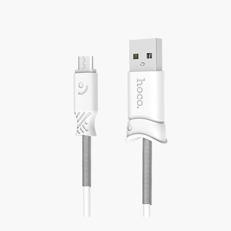 Кабель USB-microUSB , HOCO, X24 Pisces для HTC/Samsung, 1м, белый (92761)