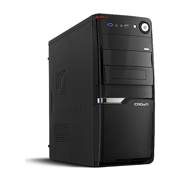 

Корпус CROWN CMC-SM160, ATX, Midi-Tower, черный, Без БП (CM000001138), CMC-SM160