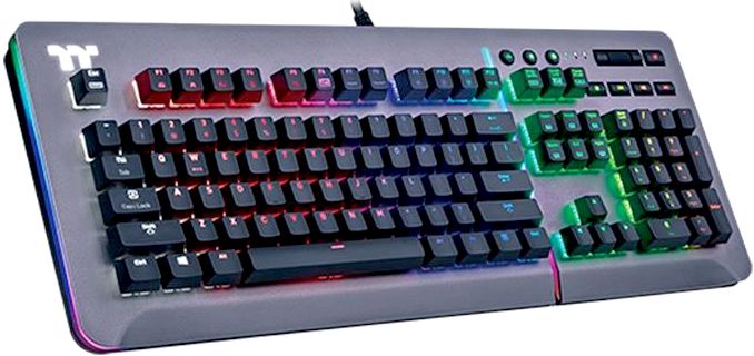 

Клавиатура проводная THERMALTAKE Level 20 RGB Titanium Edition, механическая, Cherry MX Speed RGB Silver, подсветка, USB, серебристый, Level 20 RGB Titanium Edition
