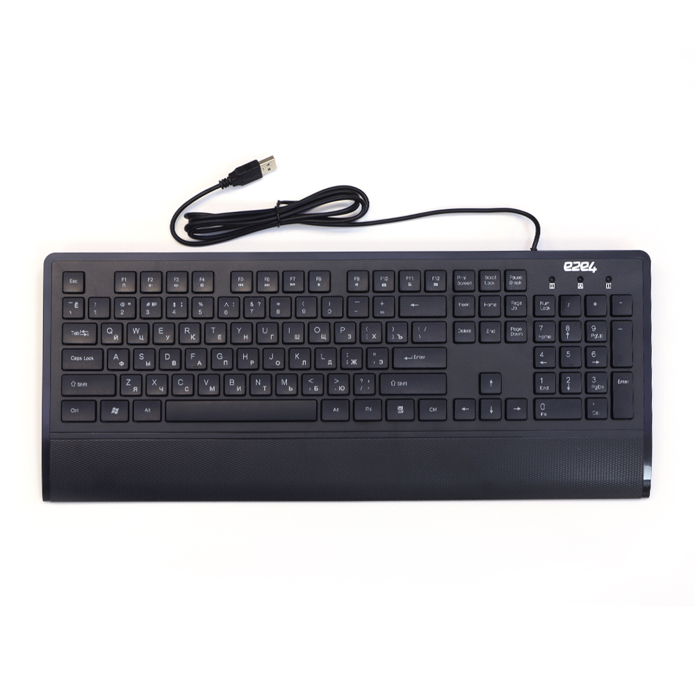 

Клавиатура проводная e2e4 KB103, мембранная, USB, черный (OT-KB103B), KB103