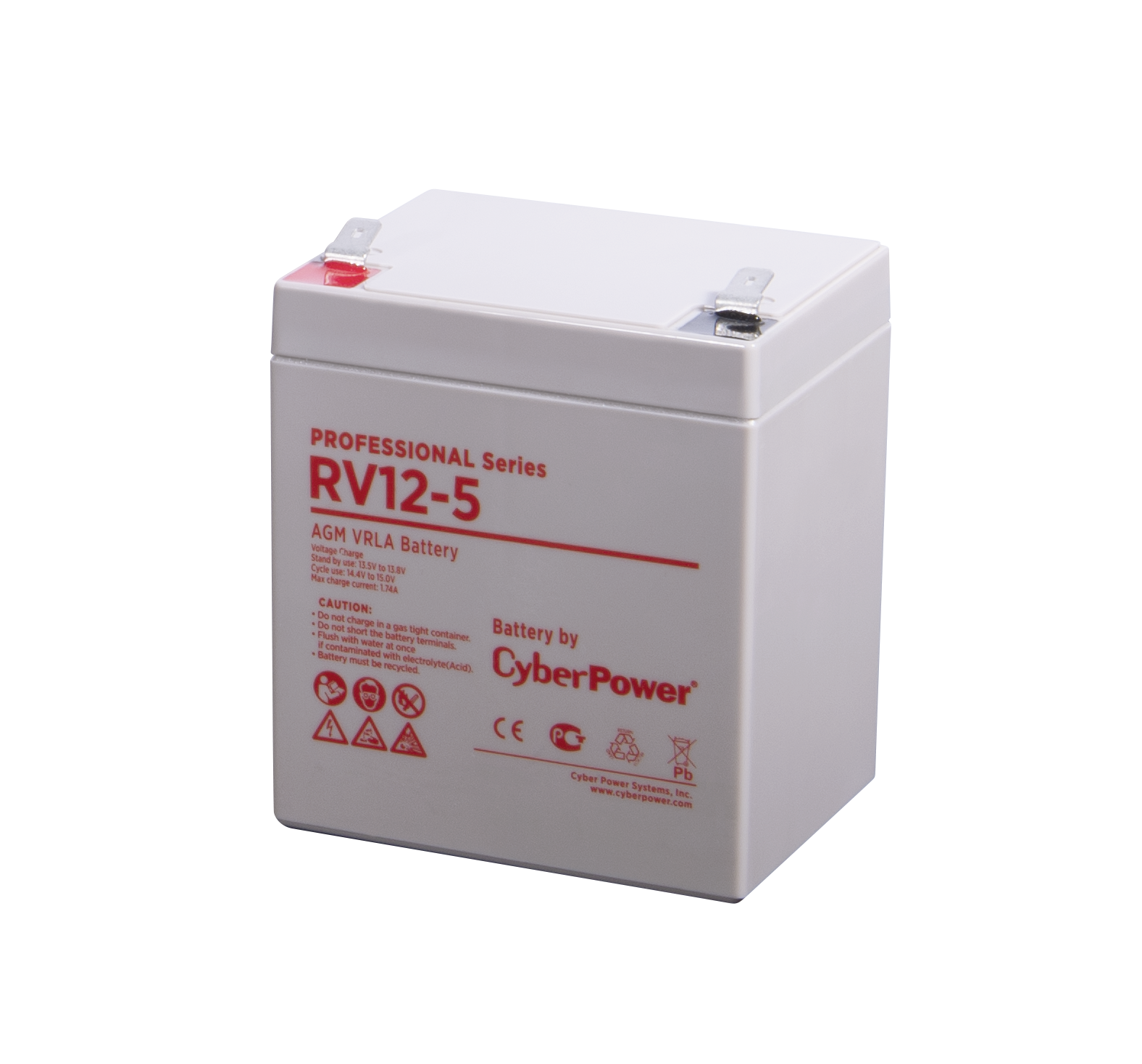 

Аккумуляторная батарея для ИБП CyberPower RV 12-5, 12V, 5Ah, RV 12-5