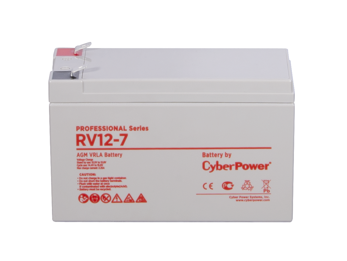 

Аккумуляторная батарея для ИБП CyberPower RV 12-7, 12V, 7Ah, RV 12-7