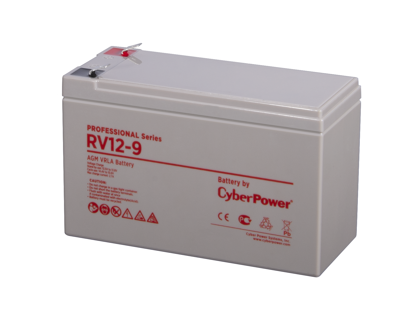 

Аккумуляторная батарея для ИБП CyberPower RV 12-9, 12V, 9Ah, RV 12-9