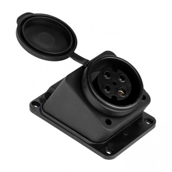 

Розетка EKF PROxima, открытый монтаж, однопостовая, с з/к, с крышкой, 32A, в сборе, IP44, черный (RPS-023-32-380-44)