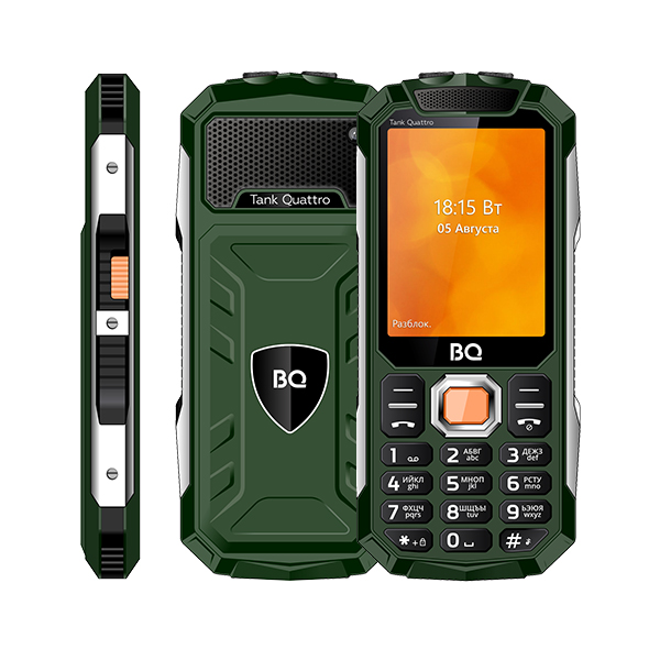 

Мобильный телефон BQ 2819 Tank Quattro 2.8", 320x240 TN, 32.8Mb RAM, 32.8Mb, BT 1xCam, 4-Sim, 2500mAh, ударопрочный корпус, micro-USB, зеленый, 2819 Tank Quattro