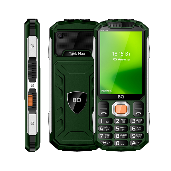 

Мобильный телефон BQ 3586 Tank Max 3.47", 480x320 IPS, 65.5Mb RAM, 65.5Mb, BT 1xCam, 2-Sim, 2500mAh, ударопрочный корпус, micro-USB, зеленый, 3586 Tank Max