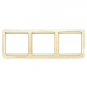 Рамка EKF PROxima Лондон, горизонтальная, 3-поста, бежевый (EEM-G-303-20)