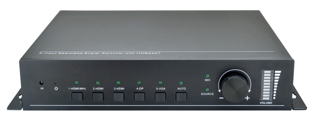 

Масштабатор Digis SS-51TS, HDMI, 1920x1080 до 70м, HDMI/VGA/DP 5x1 HDBT + HDBT ресивер, 4K, HDMI loop, 1080p бесподрывный, MIC вход, де-эмбеддер, балансный стерео выход, HDCP 2.2, HDMI1.4, RS232, IR, TCP/IP, двусторонний PoH (SS-51TS), SS-51TS