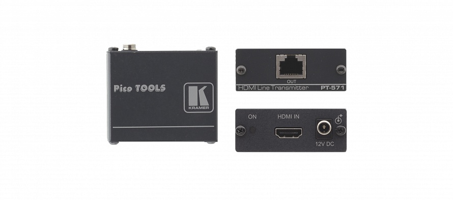Удлинитель по витой паре Kramer PT-571, HDMI, 1920x1080 до 70м, передатчик сигнала HDMI в кабель витой пары (TP), поддержка HDCP и HDMI 1.3, совместимость с HDTV, Power Connect™, 1.65Gbps ( PT-571)