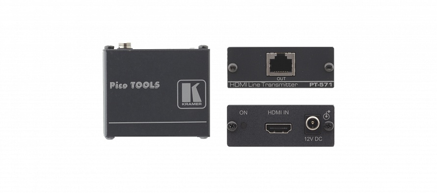 

Удлинитель по витой паре Kramer PT-571, HDMI, 1920x1080 до 70м, передатчик сигнала HDMI в кабель витой пары (TP), поддержка HDCP и HDMI 1.3, совместимость с HDTV, Power Connect™, 1.65Gbps ( PT-571), PT-571