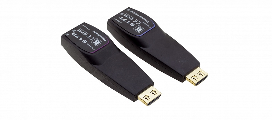 Удлинитель HDMI Kramer 617R/T, HDMI, 3840x2160 до 200м, Передатчик и приемник сигнала HDMI по волоконно-оптическому кабелю; кабель 2LC, многомодовый ОМ3, до 100 м, поддержка 4К60 4:4:4 (617R/T)