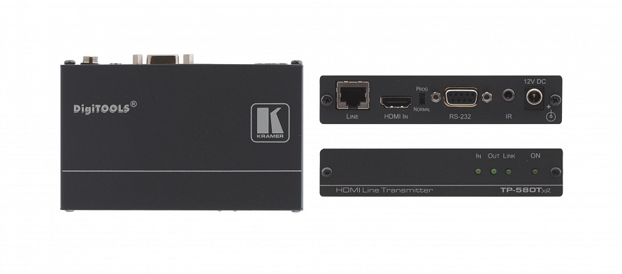 Передатчик Kramer TP-580TXR HDMI 3840x2160 до 180м HDMI RS-232 и ИК в кабель витой пары TP TP-580TXR 39900₽