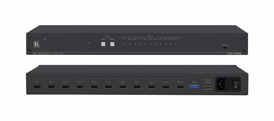 

Усилитель-распределитель Kramer VM-10H2, HDMI, 3840x2160, 1:10 ( VM-10H2), VM-10H2