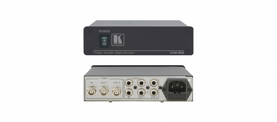 Усилитель-распределитель Kramer VM-2N, 1:2 видео- и звуковых сигналов, 400 МГц ( VM-2N)