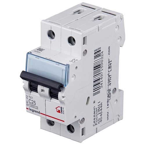 

Выключатель автоматический Legrand TX³ двухполюсный (2P/2П) 10А C 6кА (404040)