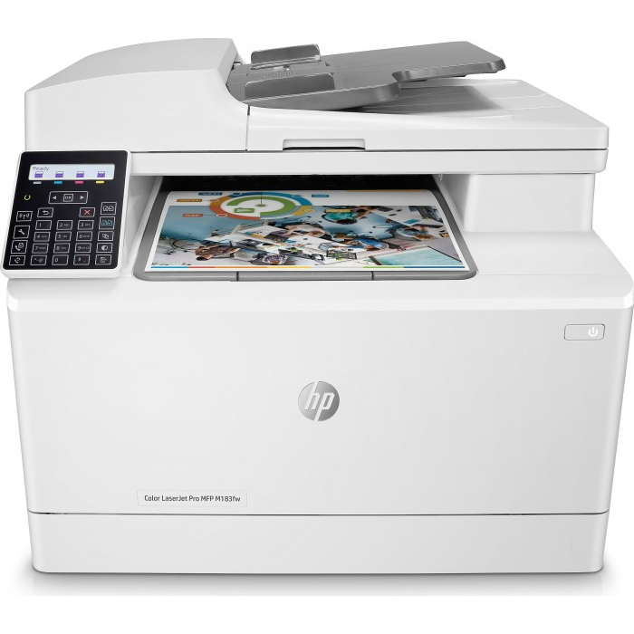 МФУ HP Color LaserJet Pro M183fw, A4, цветной, сетевой, Wi-Fi, USB