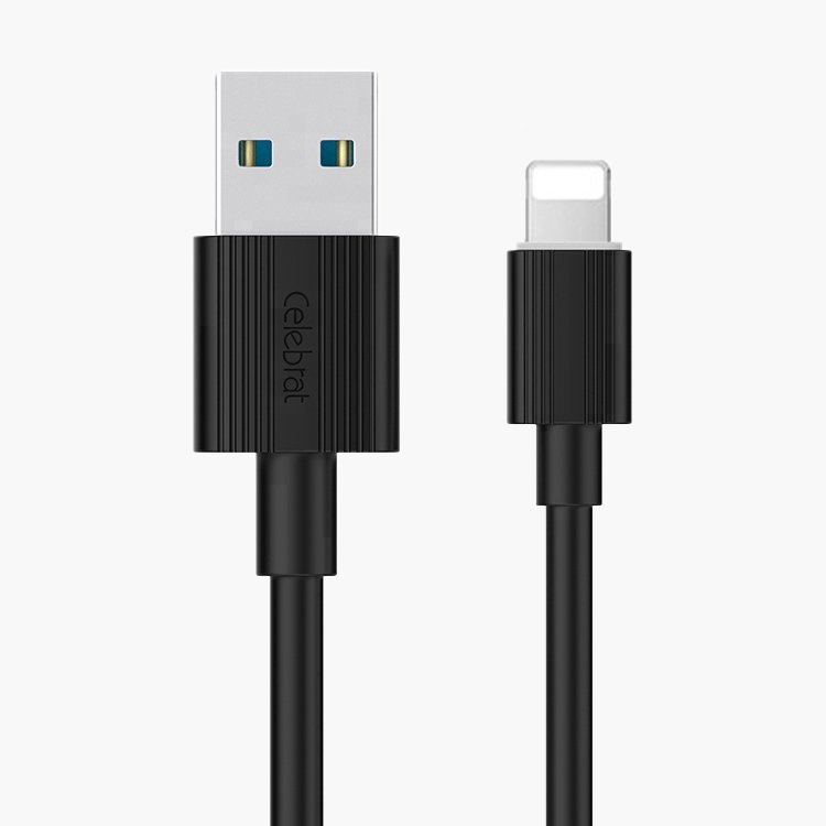 

Кабель USB-Lightning, Celebrat, CB-09I, 1м, черный (106454)