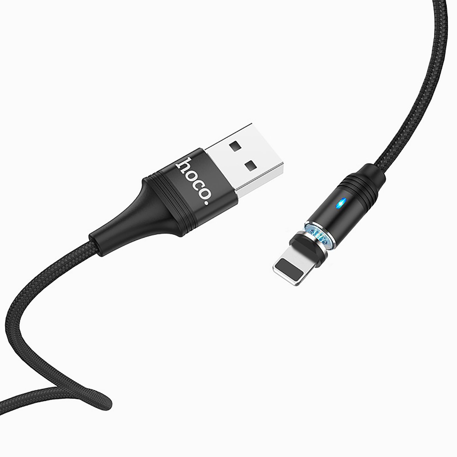 

Кабель HOCO USB-Lightning 8-pin, U76 Fresh magnetic, 1.2м, черный (115179), U76