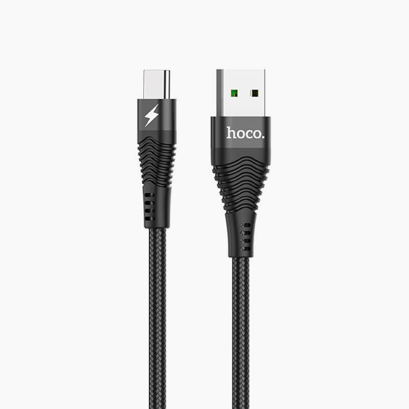 

Кабель USB(Am)-USB Type-C(m), 1.2 м, черный, HOCO Flash U53 (6957531096344), U53