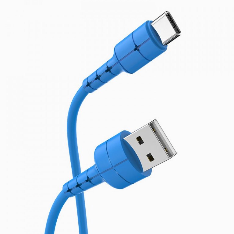 Кабель USB-Type-C, Kurato, RORI-T105, 1м, синий (106664)