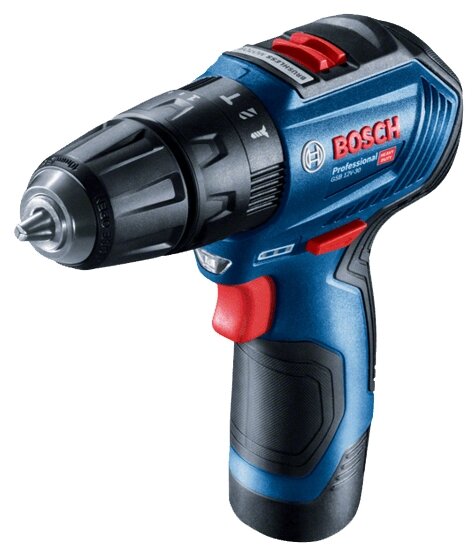 

Дрель-шуруповерт Bosch GSB 12V-30, аккумуляторный, 30 нм, 1600 об/мин, 12V, 2 А·ч, Li-Ion, два акб, быстрозажимной патрон, кейс (06019G9120), GSB 12V-30
