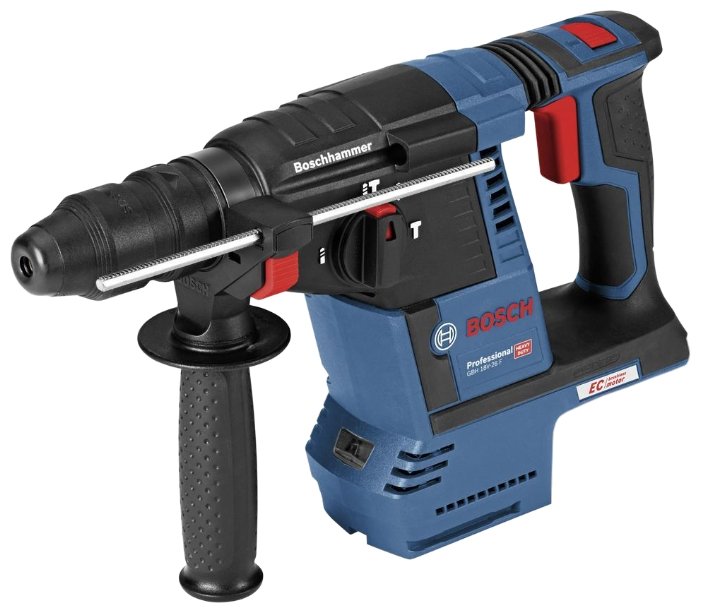 Перфоратор BOSCH GBH 18V-26 Professional, аккумуляторный, SDS-Plus, 2.6 Дж, 890 об/мин, 4350 уд/мин, 18V, Li-Ion (0611909000) поставляется без аккумуляторов и зарядного устройства