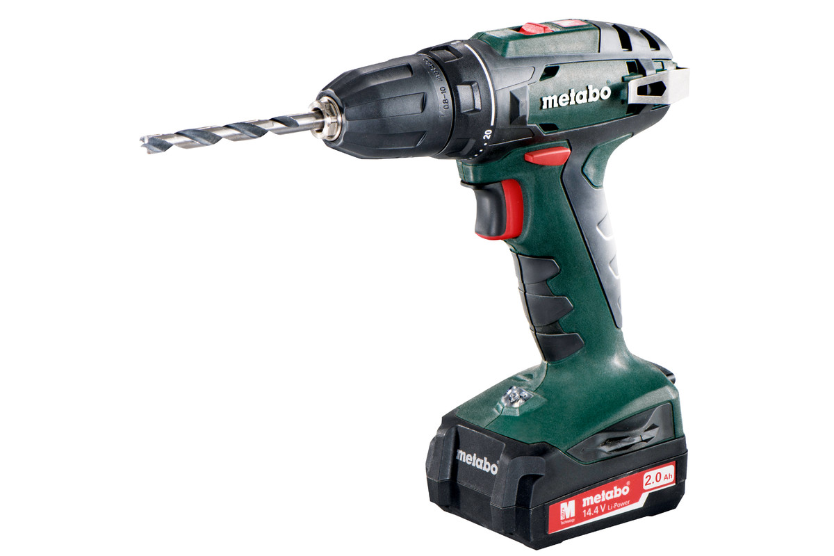 

Дрель-шуруповерт Metabo BS 14.4, аккумуляторный, 40 Н·м, 1500 об/мин, 14.4V, 2 А·ч, Li-Ion, два акб, быстрозажимной патрон, кейс, 1.2кг (602206530), BS 14.4