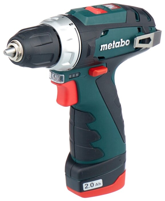 Дрель-шуруповерт Metabo PowerMaxx BS, аккумуляторный, 34 Н·м, 1400 об/мин, 10.8V, 2 А·ч, Li-Ion, быстрозажимной патрон, сумка, 800г (600079500)