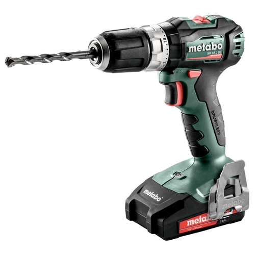 Дрель-шуруповерт Metabo SB 18 L BL, аккумуляторный, 60 Н·м, 1850 об/мин, 18V, 2 А·ч, Li-Ion, два акб, быстрозажимной патрон, кейс, 1.3кг (602331500)