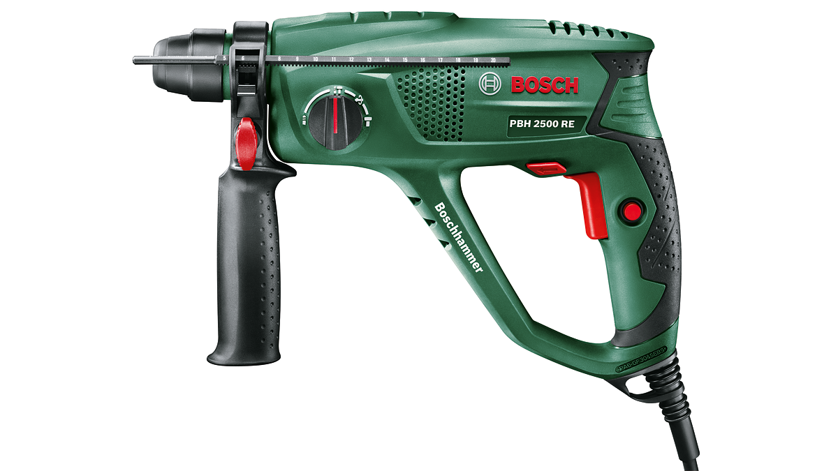 

Перфоратор BOSCH PBH 2500 RE, сетевой, SDS-Plus, 600Вт, 1.9 Дж, 2000 об/мин, 5000 уд/мин, кейс, 2.2кг (0603344421), PBH 2500 RE