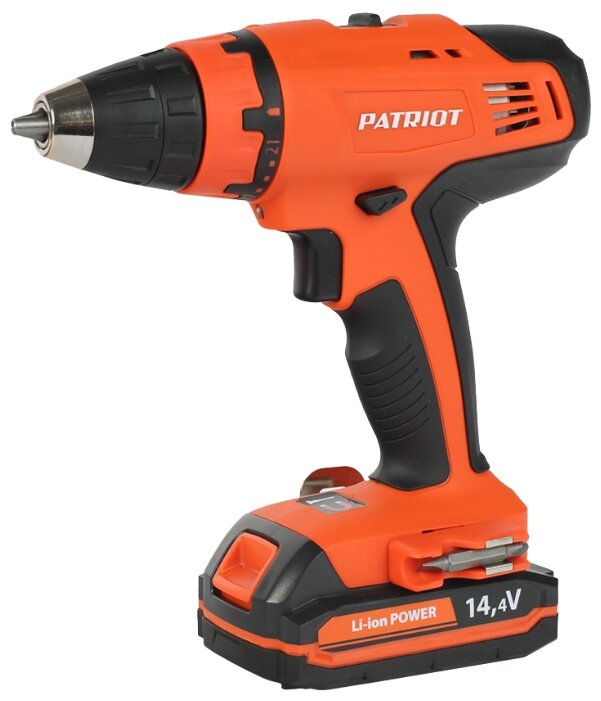 

Дрель-шуруповерт PATRIOT BR 140Li, аккумуляторный, 47 нм, 1400 об/мин, 14.4V, 1.5 А·ч, Li-Ion, два акб, быстрозажимной патрон, кейс (180301520), BR 140Li
