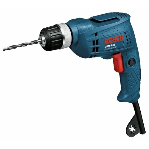 

Дрель BOSCH GBM 6 RE, сетевая, 350Вт, 12.3 Н·м, 4000 об/мин, быстрозажимной патрон, 1.2кг (0601472600), GBM 6 RE