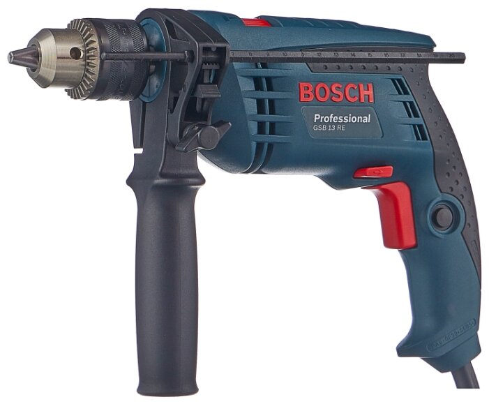 

Дрель BOSCH GSB 13 RE (ЗВП), сетевая, 600 Вт, 2800 об/мин, ударная, 1.8 кг (0601217102), GSB 13 RE (ЗВП)