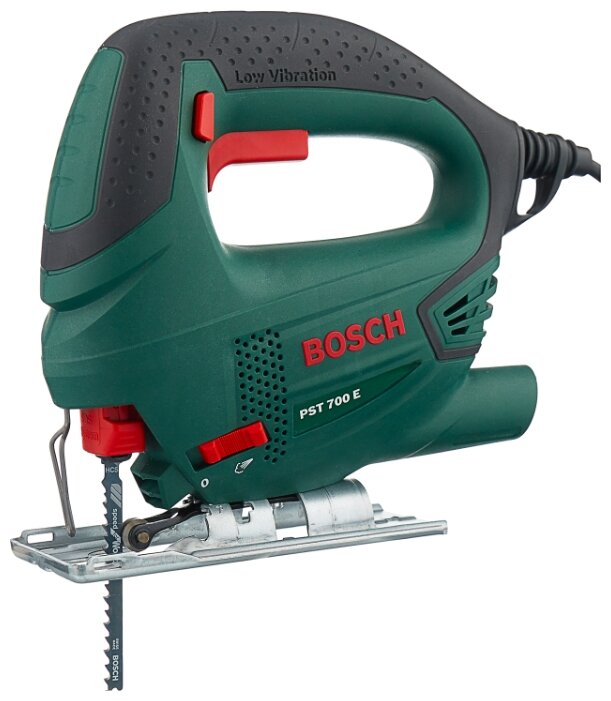 Электролобзик Bosch PST 700 E, 500Вт, регулировка частоты хода, сдув опилок (06033A0020)