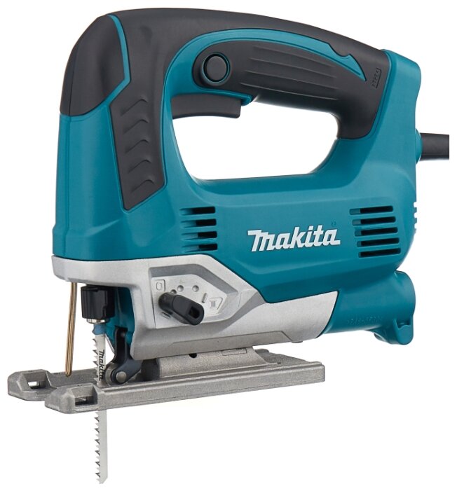 Электролобзик Makita JV0600K, 650Вт, маятниковый ход, регулировка частоты хода, сдув опилок