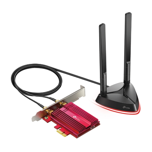 

Адаптер Wi-Fi+Bluetooth TP-LINK Archer TX3000E, AX3000, 802.11a/b/g/n/ac/ax, 2.4 / 5 ГГц, до 2.98 Гбит/с, 20 дБм, PCI-E, внешних антенн: 2x5 дБи, Archer TX3000E