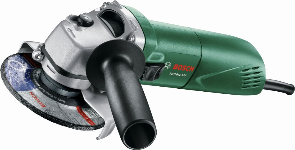 УШМ (болгарка) BOSCH PWS 650-125, сетевая, 650Вт, 125мм, 11000 об/мин, 1.9кг (06034110R0)